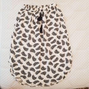 H&M black and white midi skirt